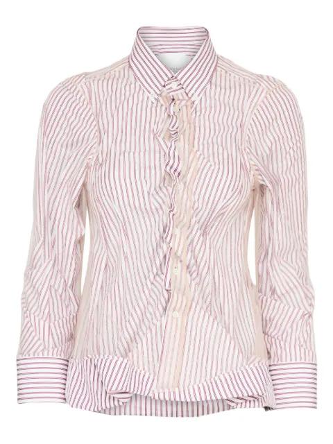 striped ruffled shirt by MAISON MARGIELA
