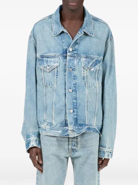 tape-detail denim jacket by MAISON MARGIELA