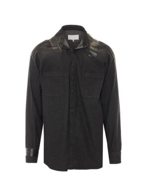 tape-detail long-sleeved shirt by MAISON MARGIELA