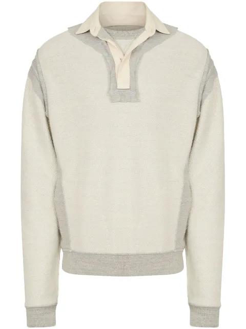 textured-finish polo shirt by MAISON MARGIELA