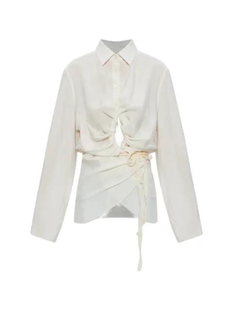 tie-waist shirt by MAISON MARGIELA