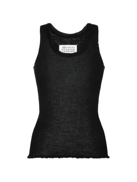 twist-neckline knitted tank top by MAISON MARGIELA