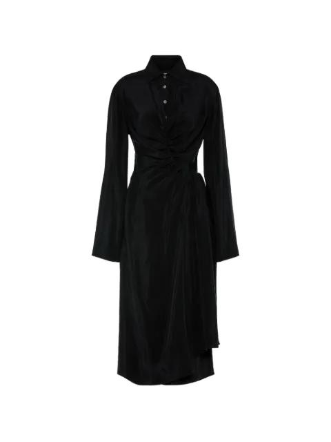 twisted draped shirt dress by MAISON MARGIELA