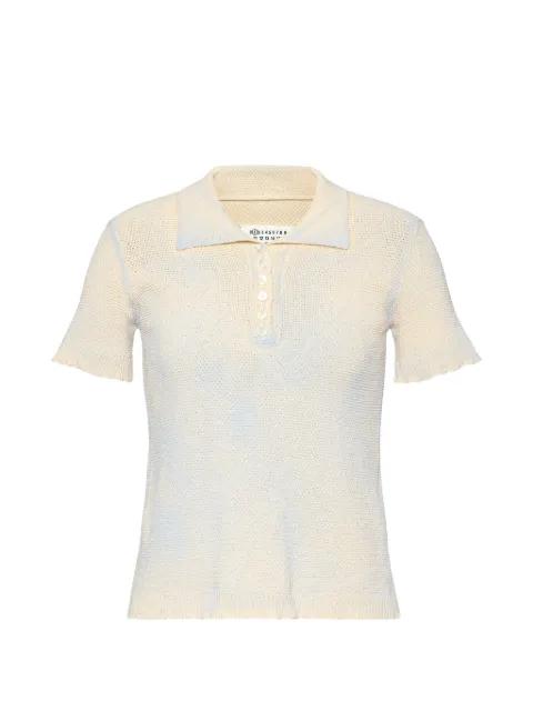 wheat-stitch cotton polo shirt by MAISON MARGIELA