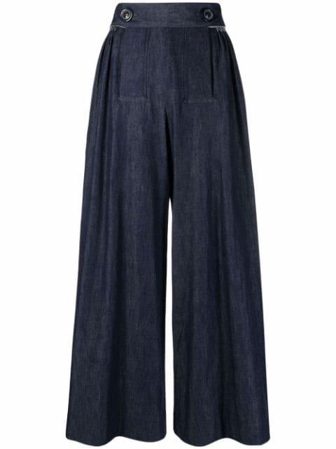 wide leg denim trousers by MAISON MARGIELA