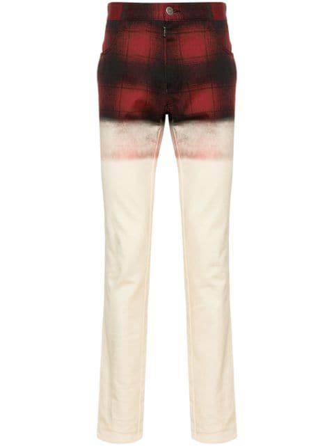 x Pendleton checked skinny jeans by MAISON MARGIELA x Pendleton checked skinny jeans by MAISON MARGIELA