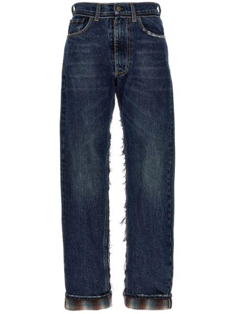 x Pendleton yoke-detail jeans by MAISON MARGIELA