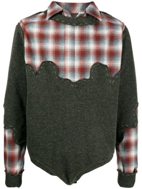 x Pendleton yoke-detail jumper by MAISON MARGIELA