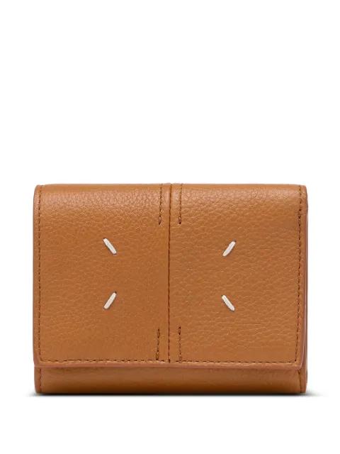 zip grained leather wallet by MAISON MARGIELA