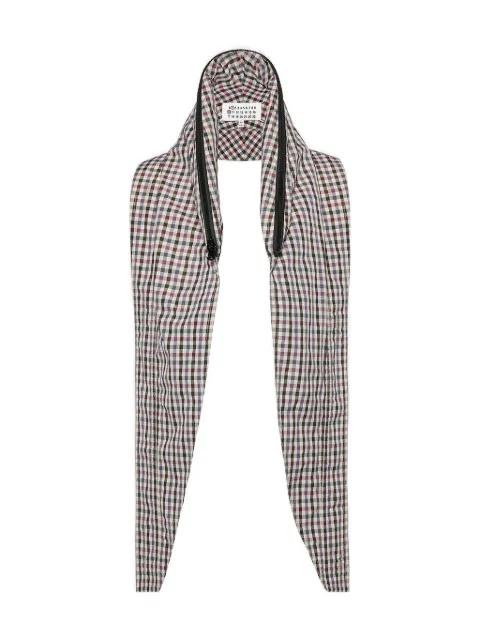 zipped checked scarf by MAISON MARGIELA