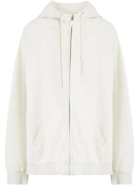 zipped drawstring hoodie by MAISON MARGIELA