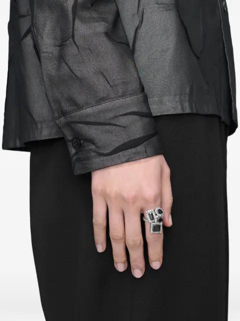 zirconia-embellished cluster rings by MAISON MARGIELA