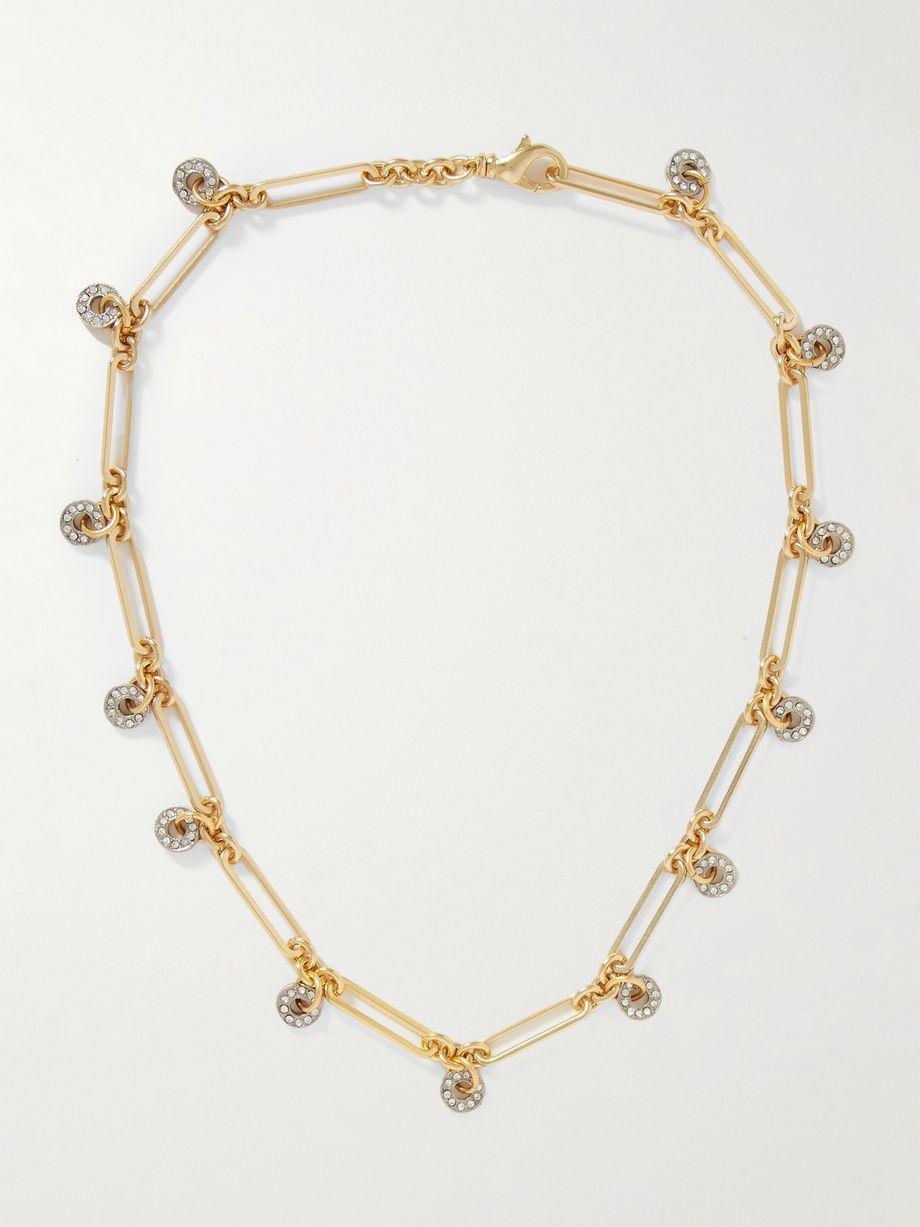 La Ronde gold-plated and silver-tone crystal necklace by MAISON MAYLE