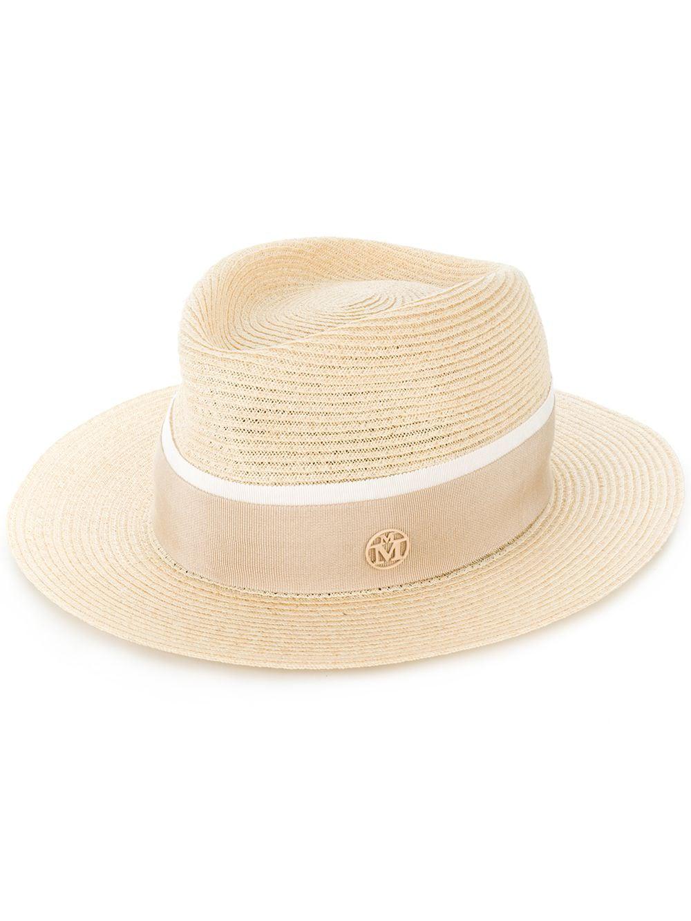 André straw Fedora hat by MAISON MICHEL
