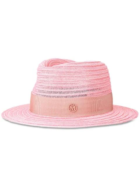 André straw fedora hat by MAISON MICHEL