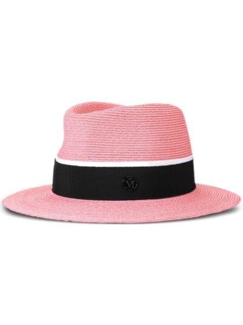 André straw fedora hat by MAISON MICHEL
