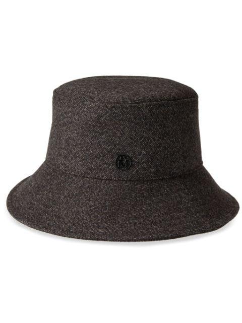 Angele appliqué-logo bucket hat by MAISON MICHEL