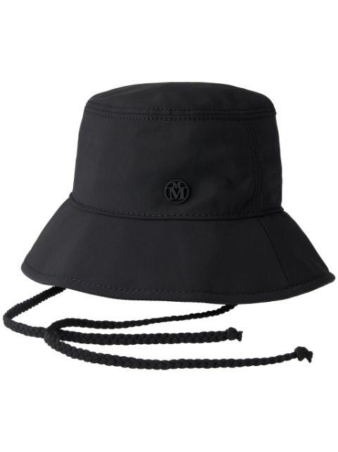 Angele appliqué-logo bucket hat by MAISON MICHEL