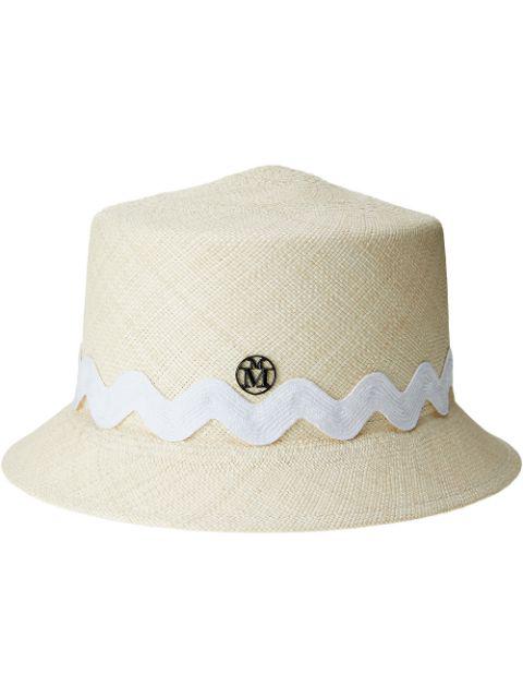Arsene straw bucket hat by MAISON MICHEL