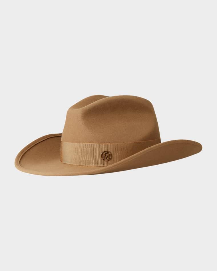 Austin Camel Wool Felt Cowboy Hat by MAISON MICHEL