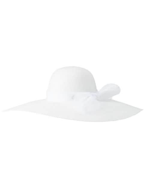 Blanche straw sun hat by MAISON MICHEL