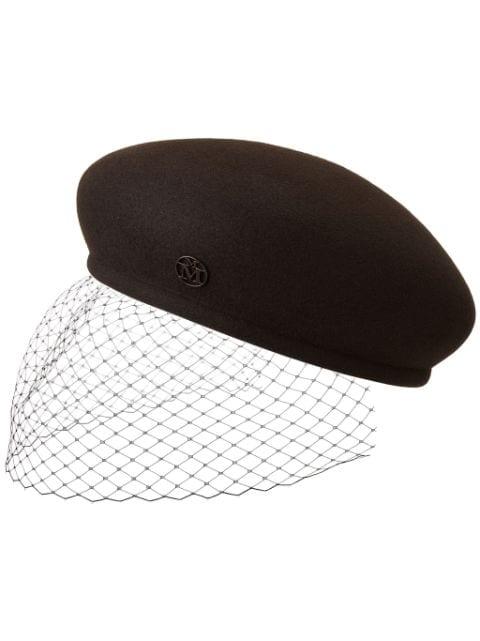Bonnie veil beret hat by MAISON MICHEL