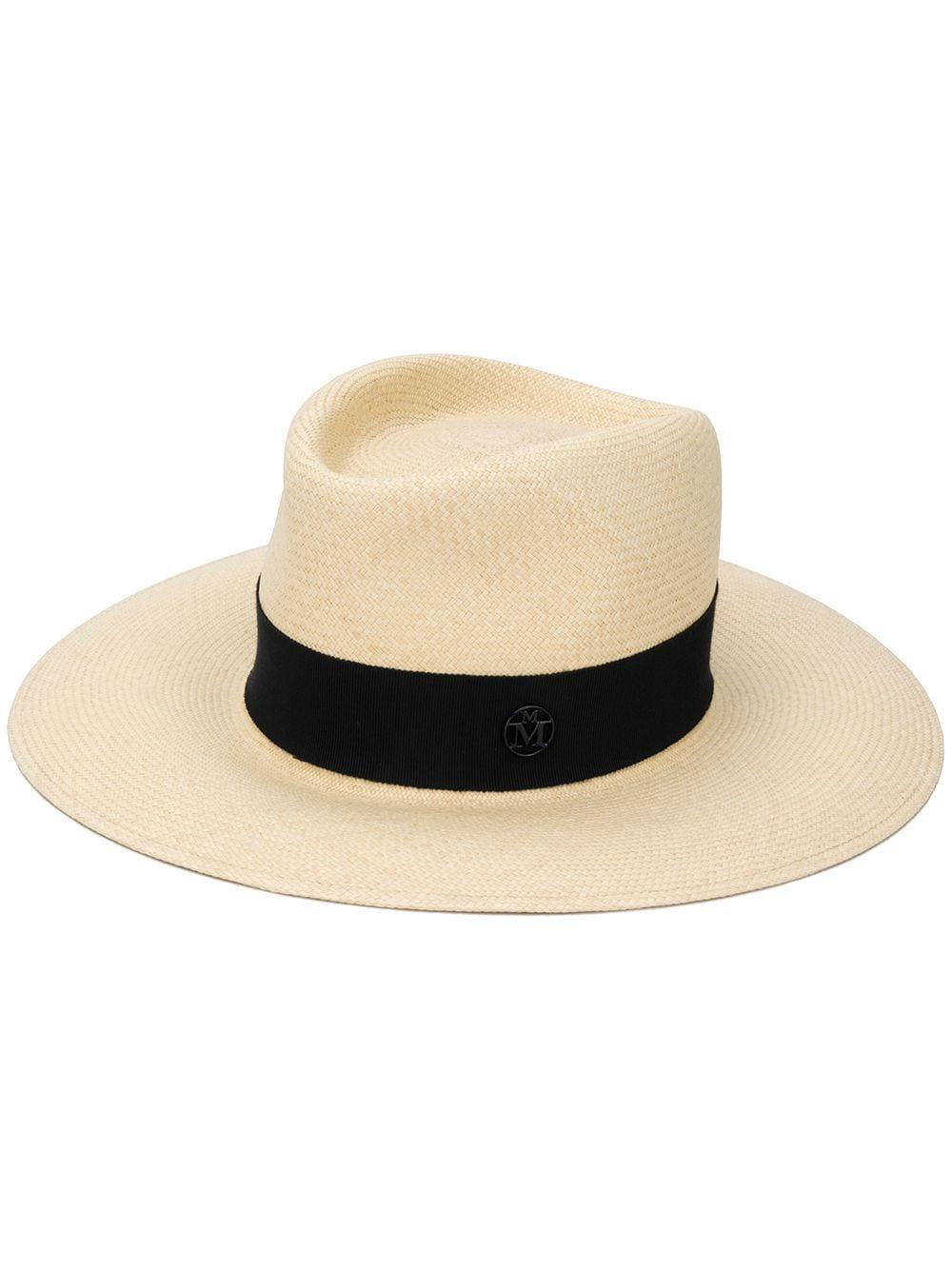 Charles straw Fedora hat by MAISON MICHEL