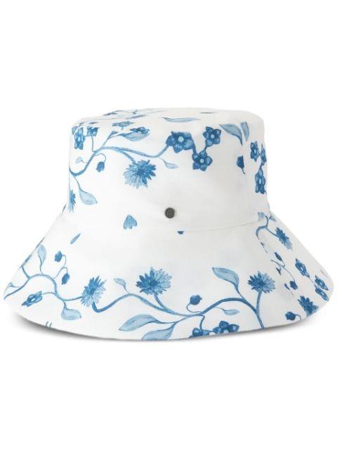 Charlotte floral-print bucket hat by MAISON MICHEL