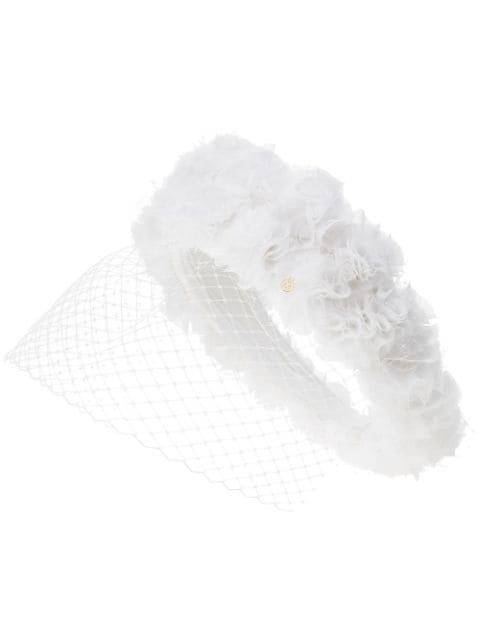 Constance tulle-detail tiara by MAISON MICHEL