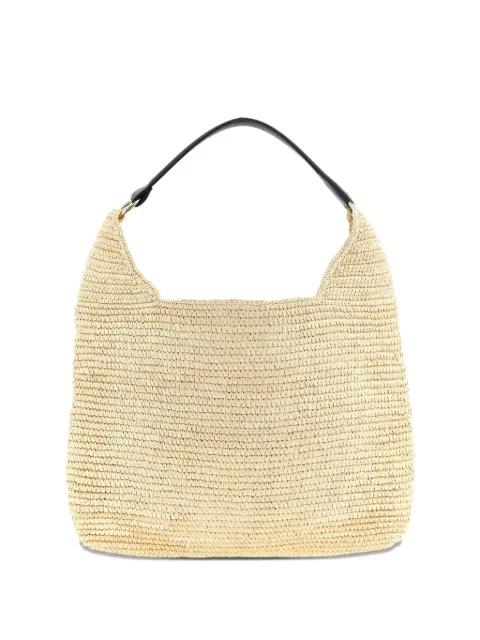 Cristiana crocheted leather-handle shoulder bag by MAISON MICHEL