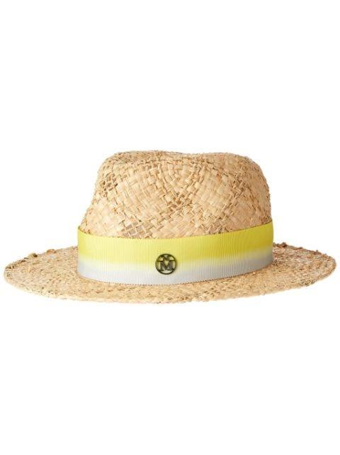 Derek interwoven-design hat by MAISON MICHEL
