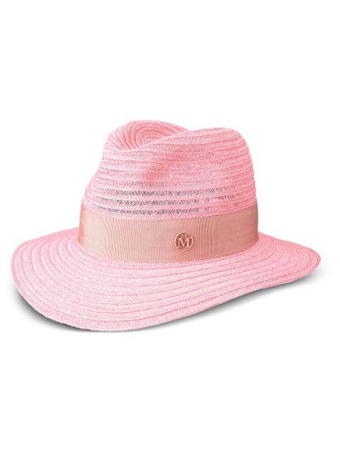 Henrietta logo-plaque hat by MAISON MICHEL