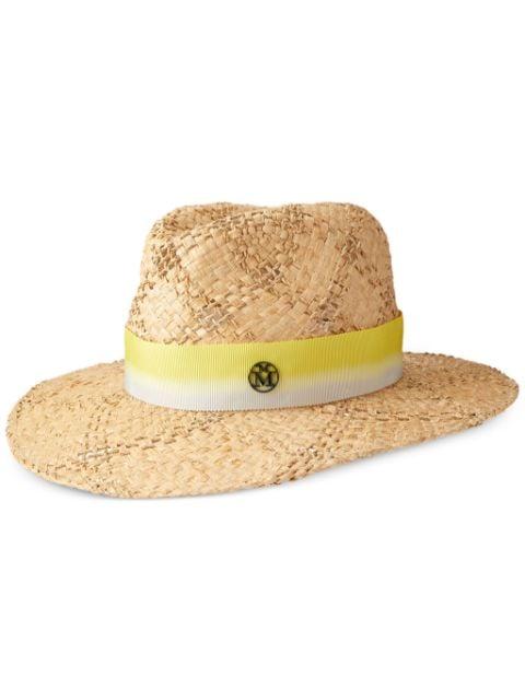 Henrietta straw fedora hat by MAISON MICHEL