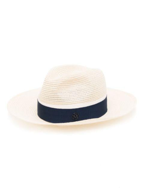 Henrietta straw fedora hat by MAISON MICHEL