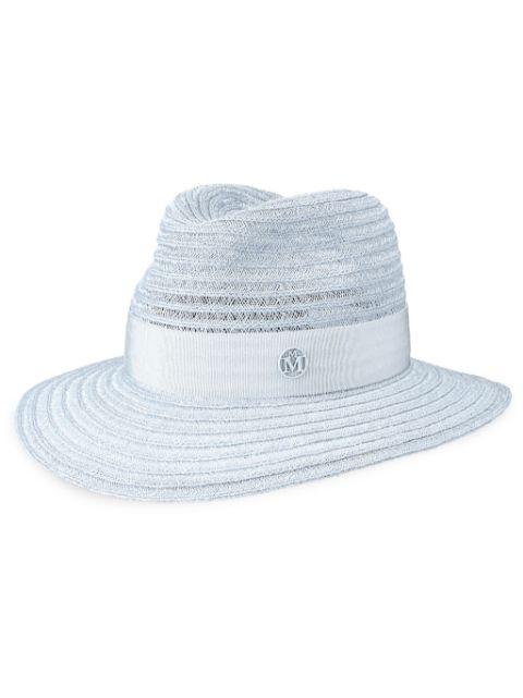 Henrietta straw fedora hat by MAISON MICHEL
