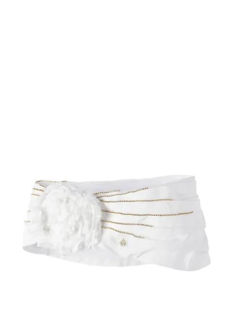 Hiromi rose-embellished crystal-detail headband by MAISON MICHEL