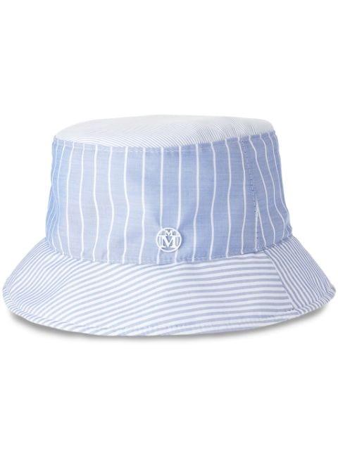 Jason striped cotton bucket hat by MAISON MICHEL