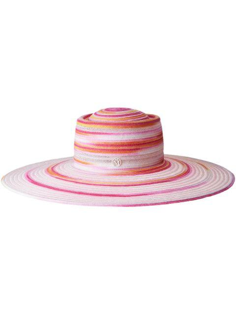 Kat colour-block sun hat by MAISON MICHEL
