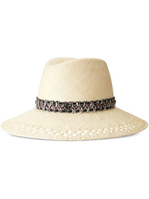 Kate straw Fedora hat by MAISON MICHEL