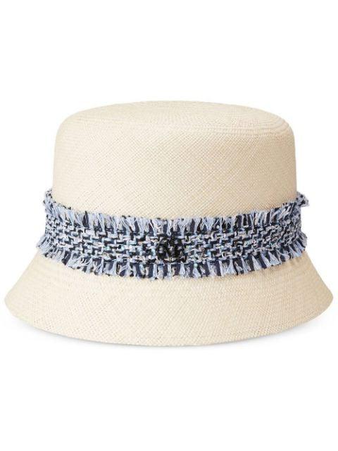 Kendall fringe-detail hat by MAISON MICHEL