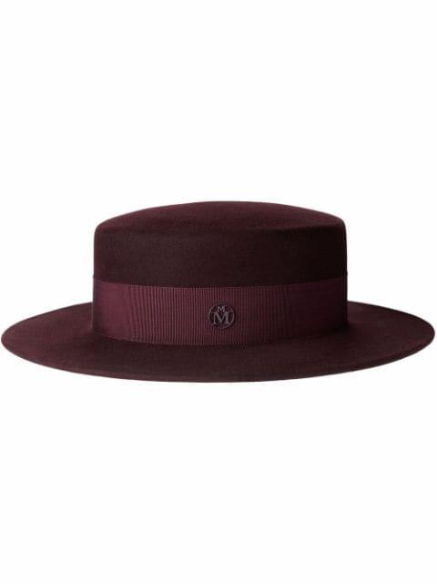Kiki felt canotier hat by MAISON MICHEL