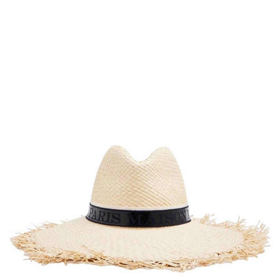 Maison Michel Natural Zango Straw Fedora Hat by MAISON MICHEL