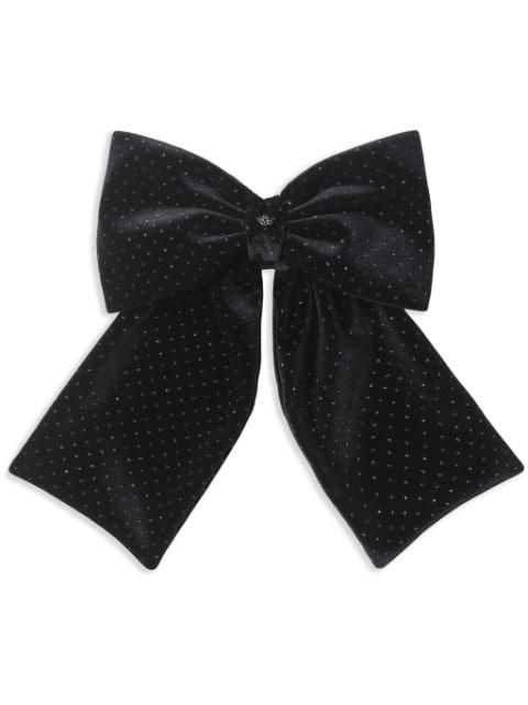 Mini Wicole bow hair clip by MAISON MICHEL