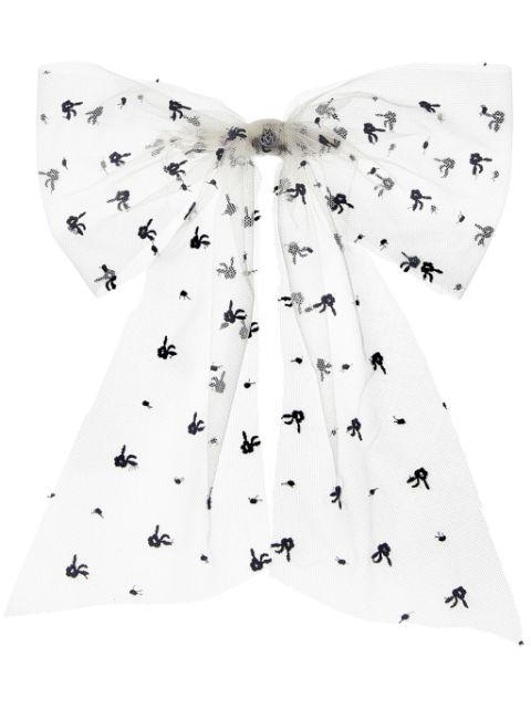 Mini Wicole bow hair clip by MAISON MICHEL
