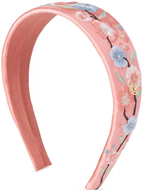 Miwa floral-print headband by MAISON MICHEL