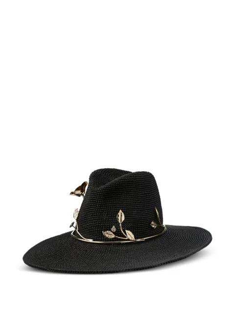 Neva leaf-detailed hat by MAISON MICHEL