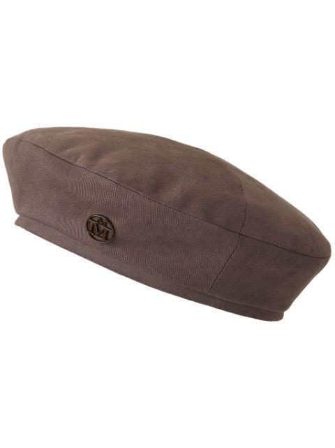 New Billy logo-plaque beret by MAISON MICHEL