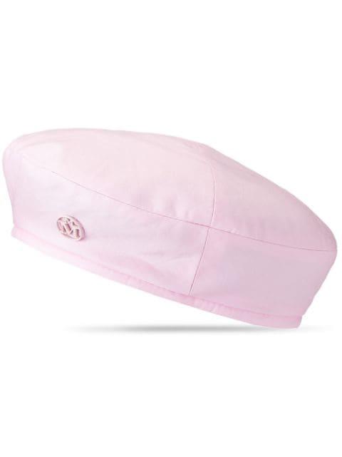 New Billy logo-plaque beret by MAISON MICHEL