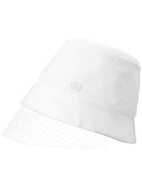 Souna veil bucket-hat by MAISON MICHEL