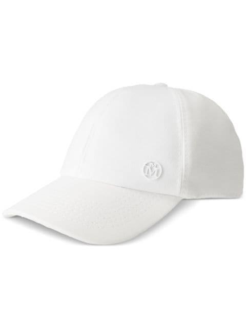Tiger cotton logo-plaque cap by MAISON MICHEL